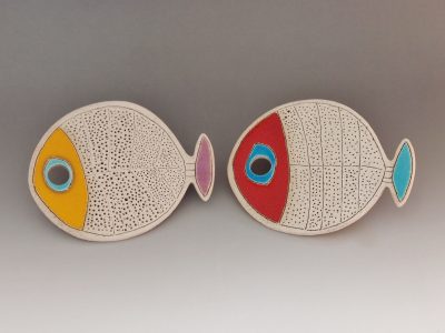 Sottopentola pesce terra bianca