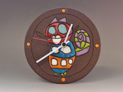 Orologio piccolo terra nera