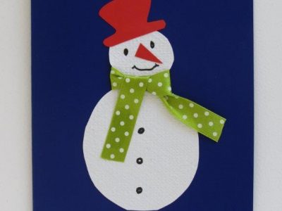 Pupazzo di neve [collage su cartoncino] - 2,40€