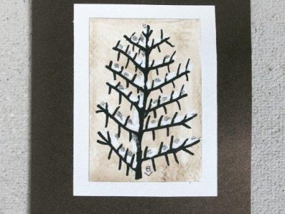 Albero con neve [decorazione a mano] - 2,00€ - 90pz.